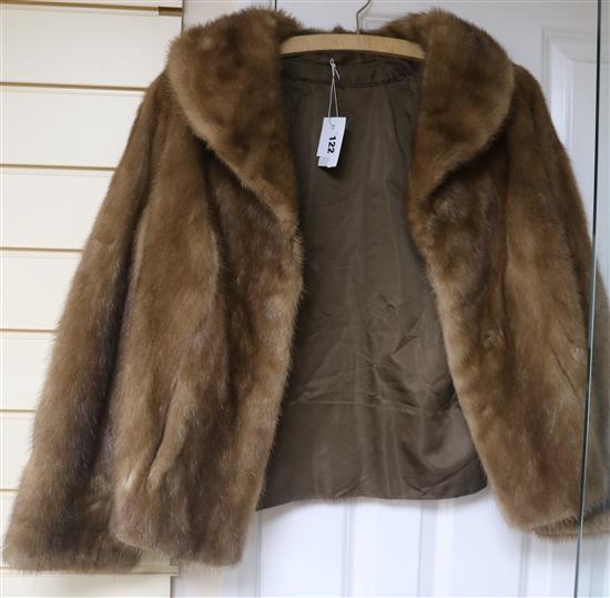 A Brown mink jacket